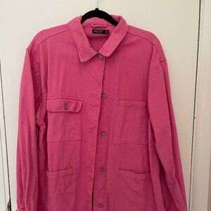 Hot pink denim jacket